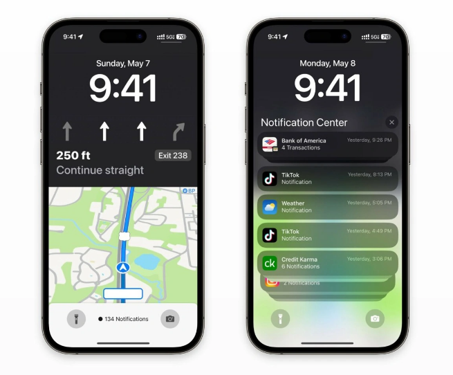 白玉苹果维修服务分享iOS17锁屏地图导航半屏显示长什么样 